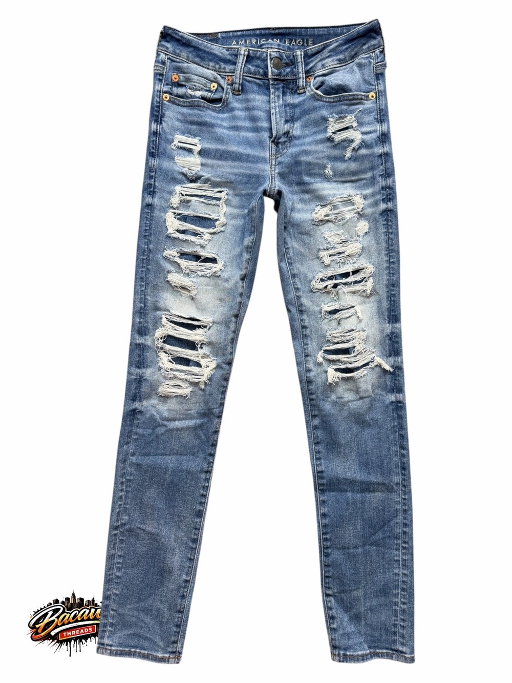 American Eagle Outfitters Men’s 28x32 Airflex 360 Distressed Jeans RN# 54485